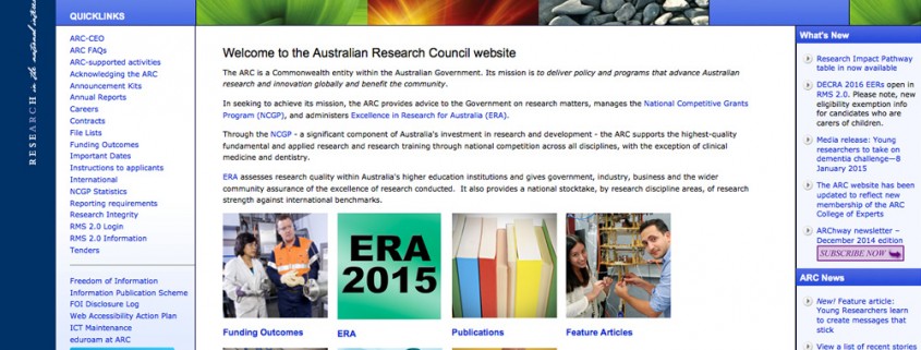 Australian Research Council Website